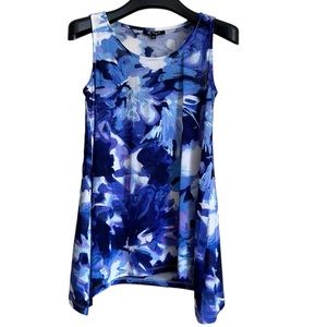 Lily Morgan women’s sleeveless top size small floral‎ blues